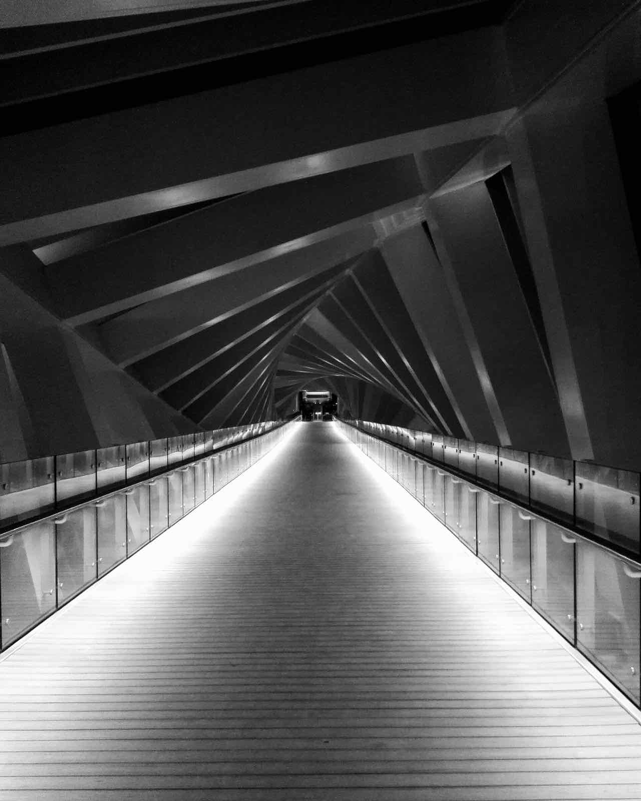 Architectural canal boardwalk in Business Bay, Dubai