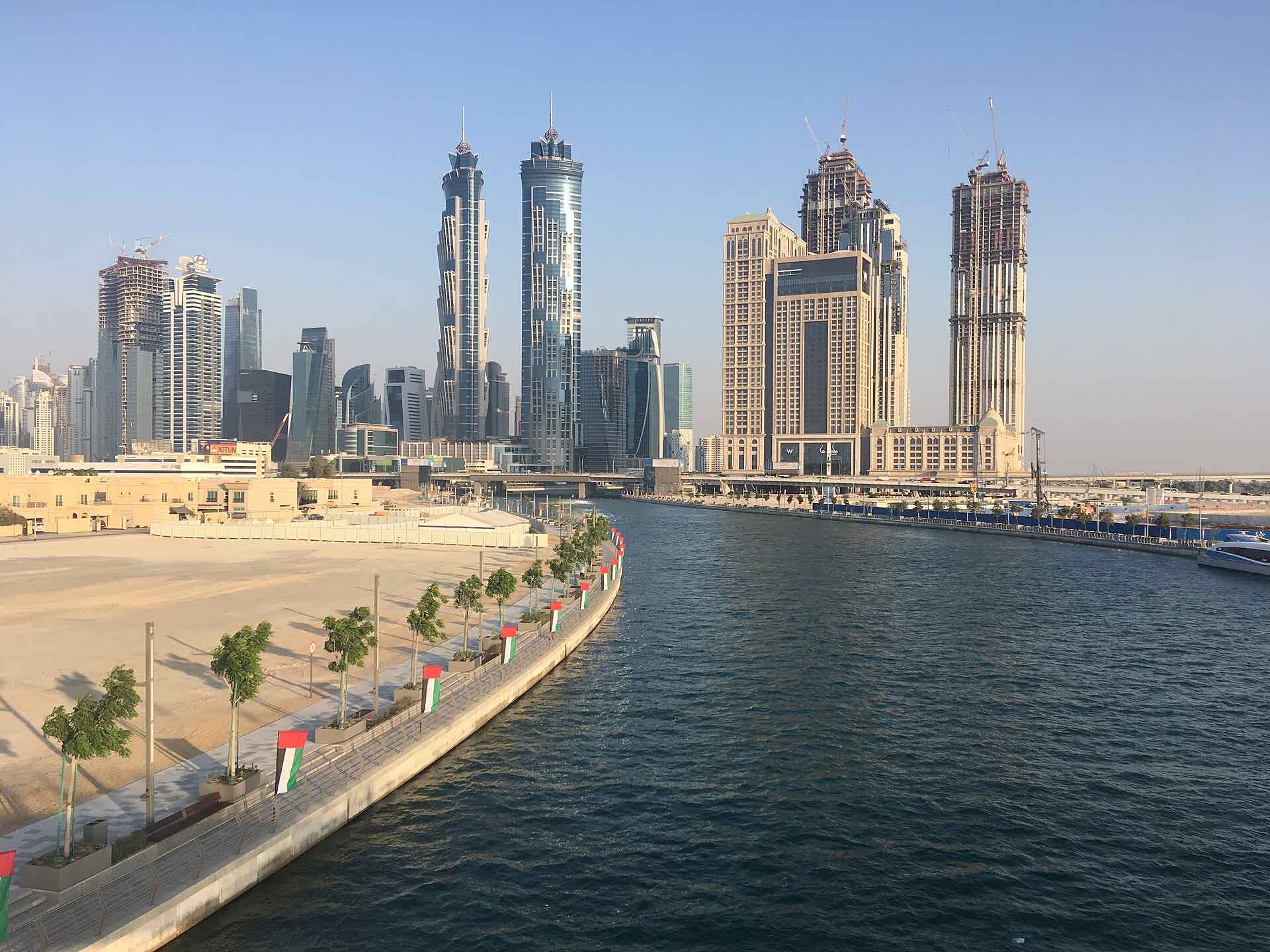 Business Bay towers on the Dubai Water Canal, home of the Ellington office tower